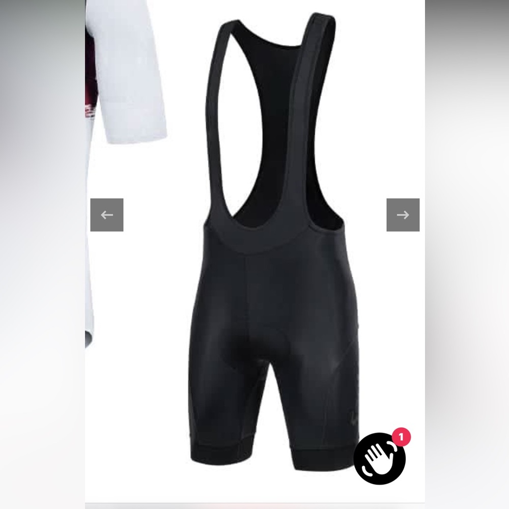 Men's Black Athletic Bib Shorts